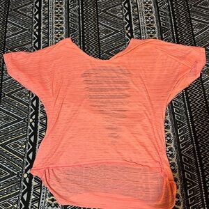 Vibrant Coral Short Sleeve Women's Top